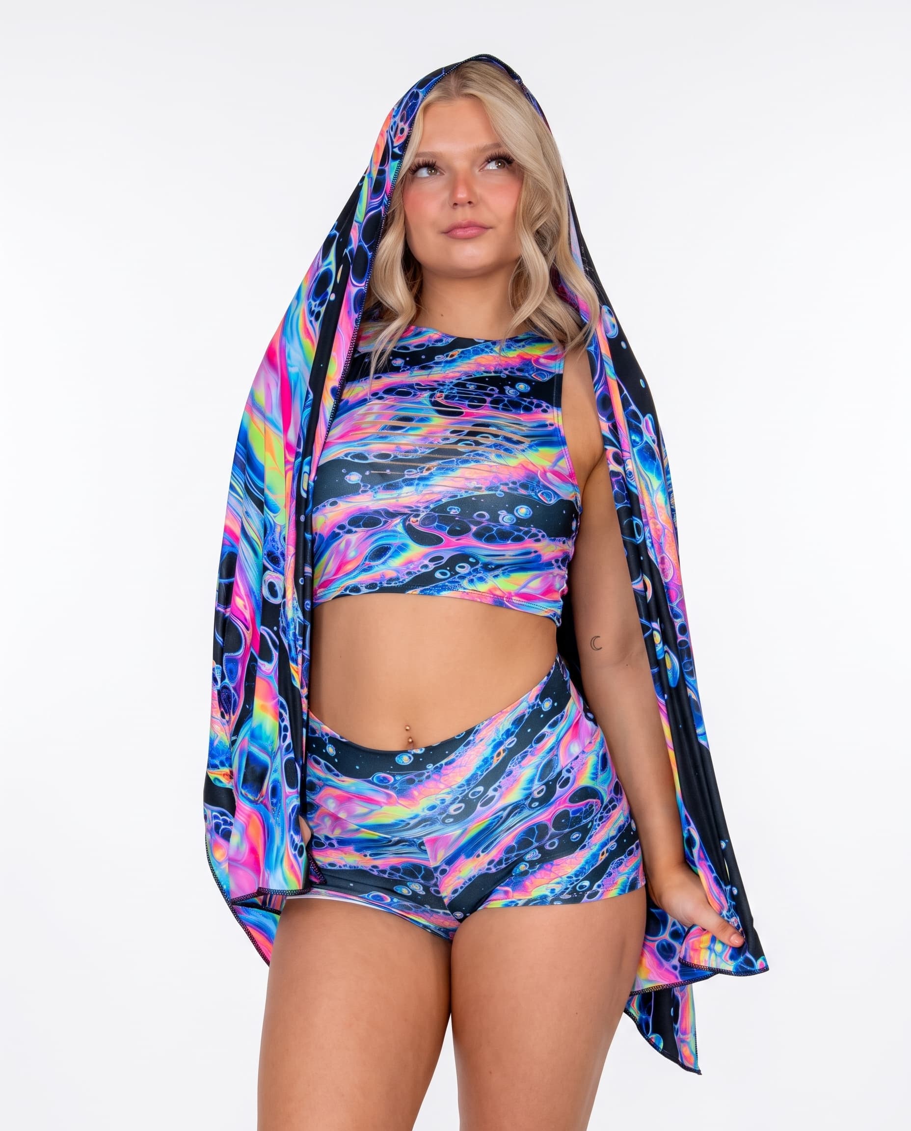Acid Sky Festival Scarf. Freedom Rave Wear product photo
