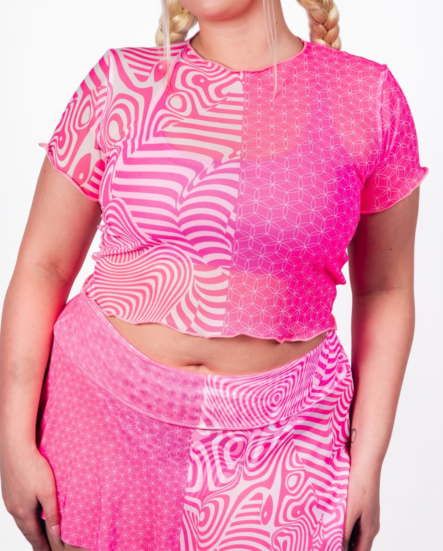 Electricity Mesh Baby Tee