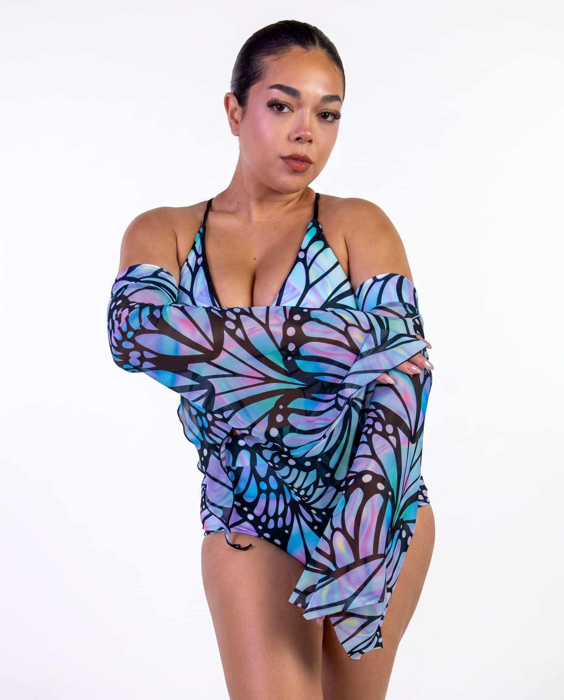 Gossamer Metamorphosis Sleeves. Freedom Rave Wear product photo