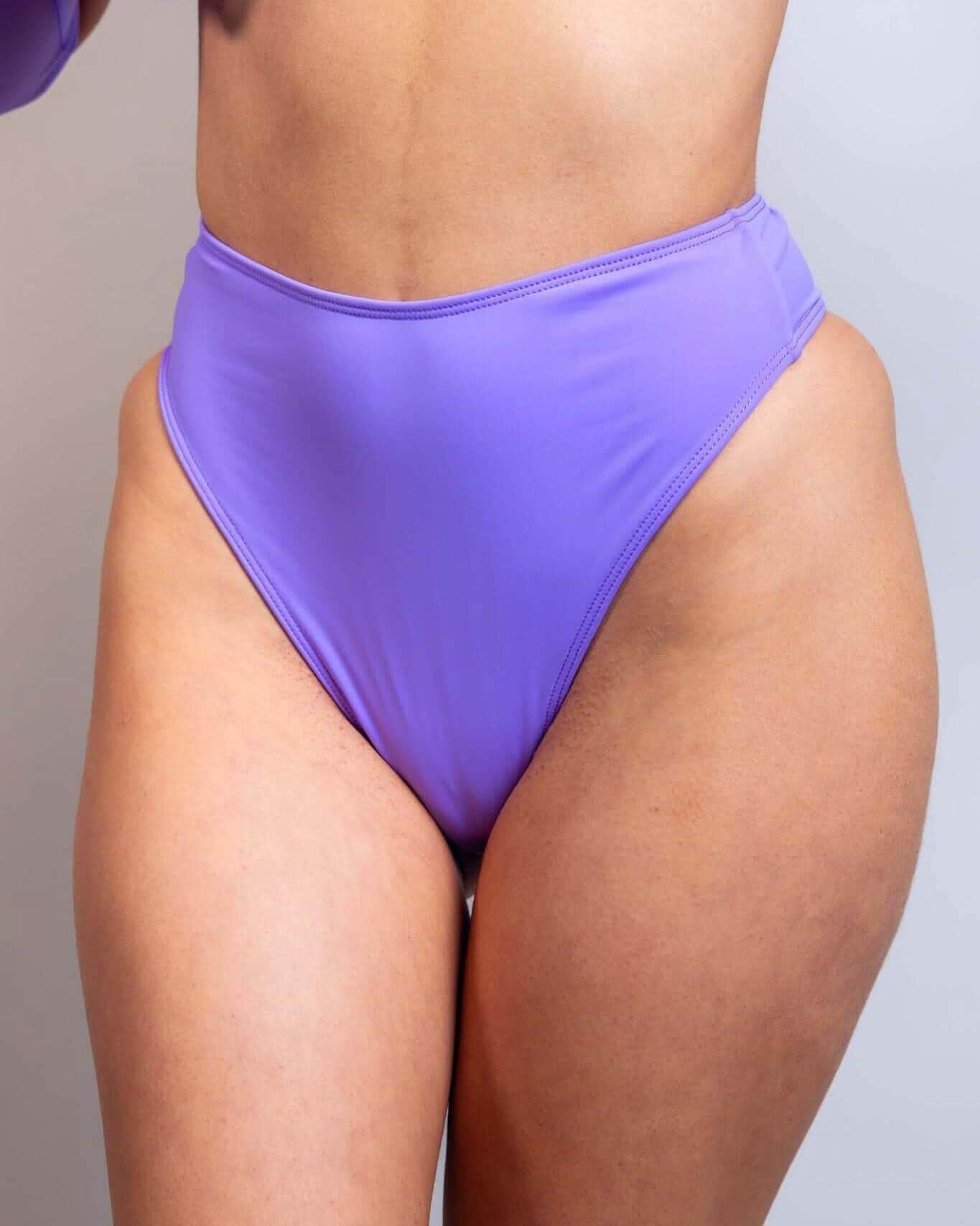 Lavender High Waisted Thong. Freedom Rave Wear product photo