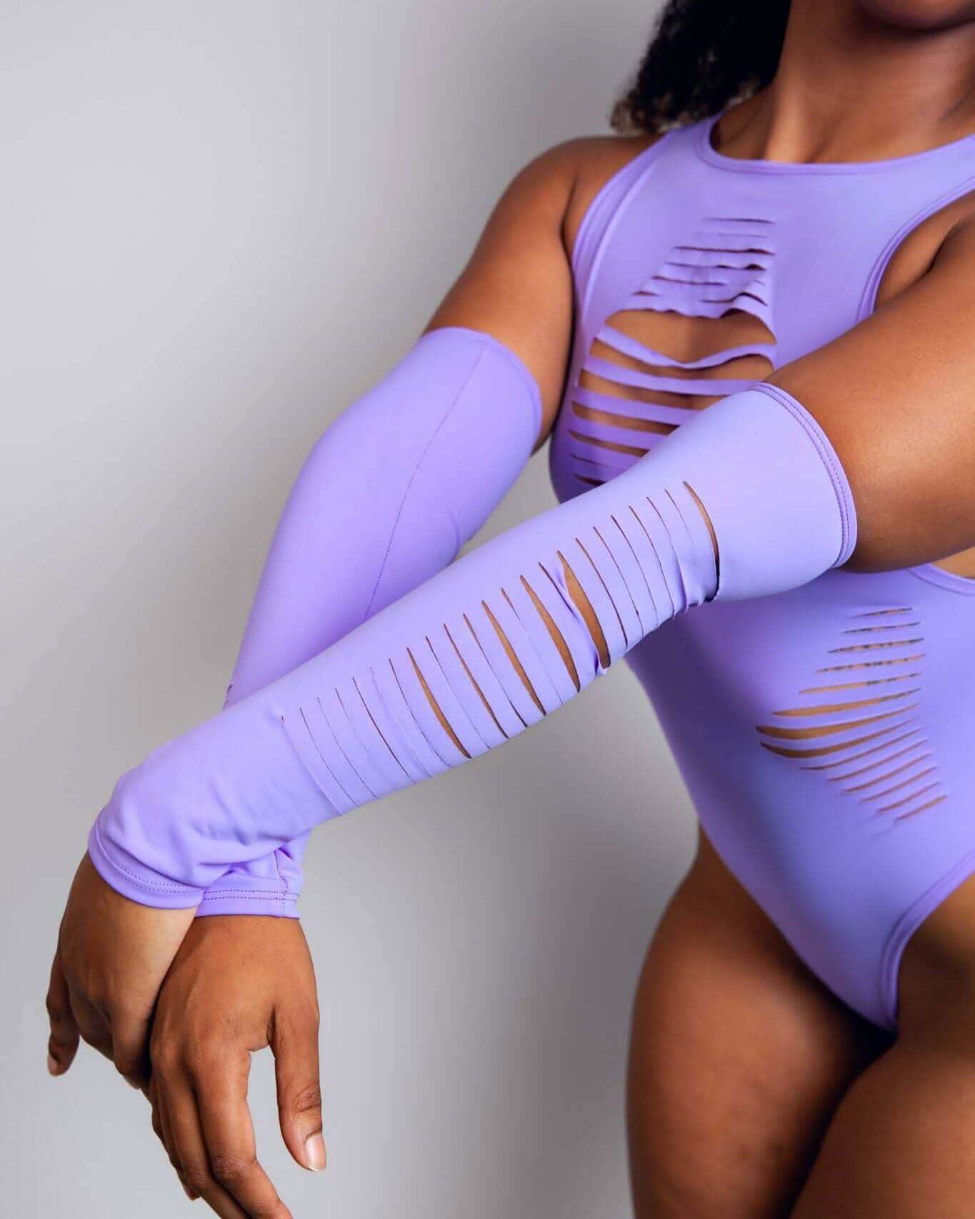 Lavender Slit Arm Sleeves