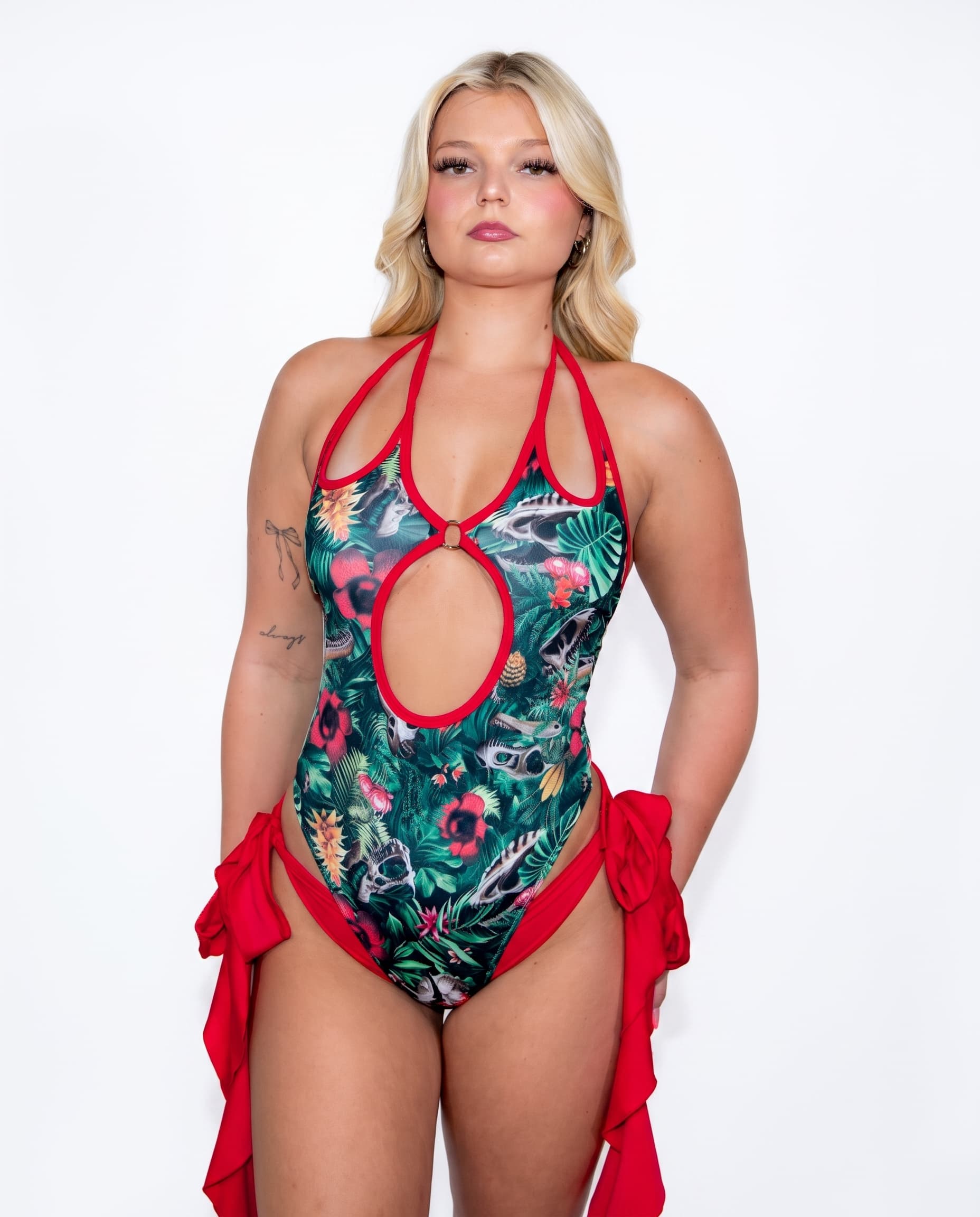 Florasaur Cross Faded Bodysuit